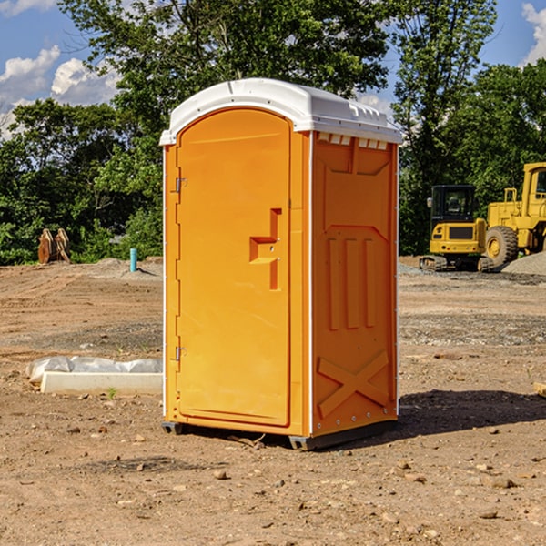 how often are the porta potties cleaned and serviced during a rental period in Fleming County